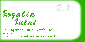rozalia kulai business card